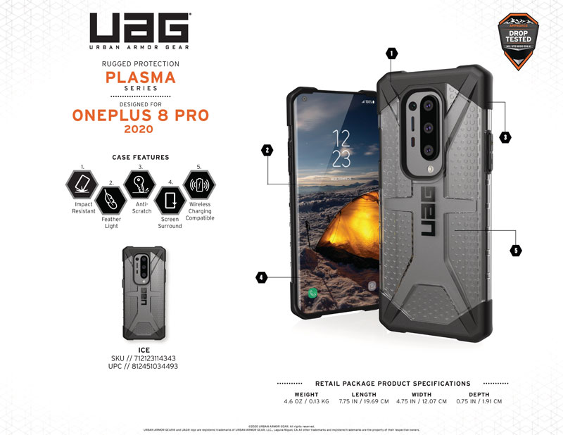 Ốp lưng OnePlus 8 Pro UAG Plasma 1 031820 ONEPLUS 8 PRO PLASMA SELL SHEET wirelesscharging