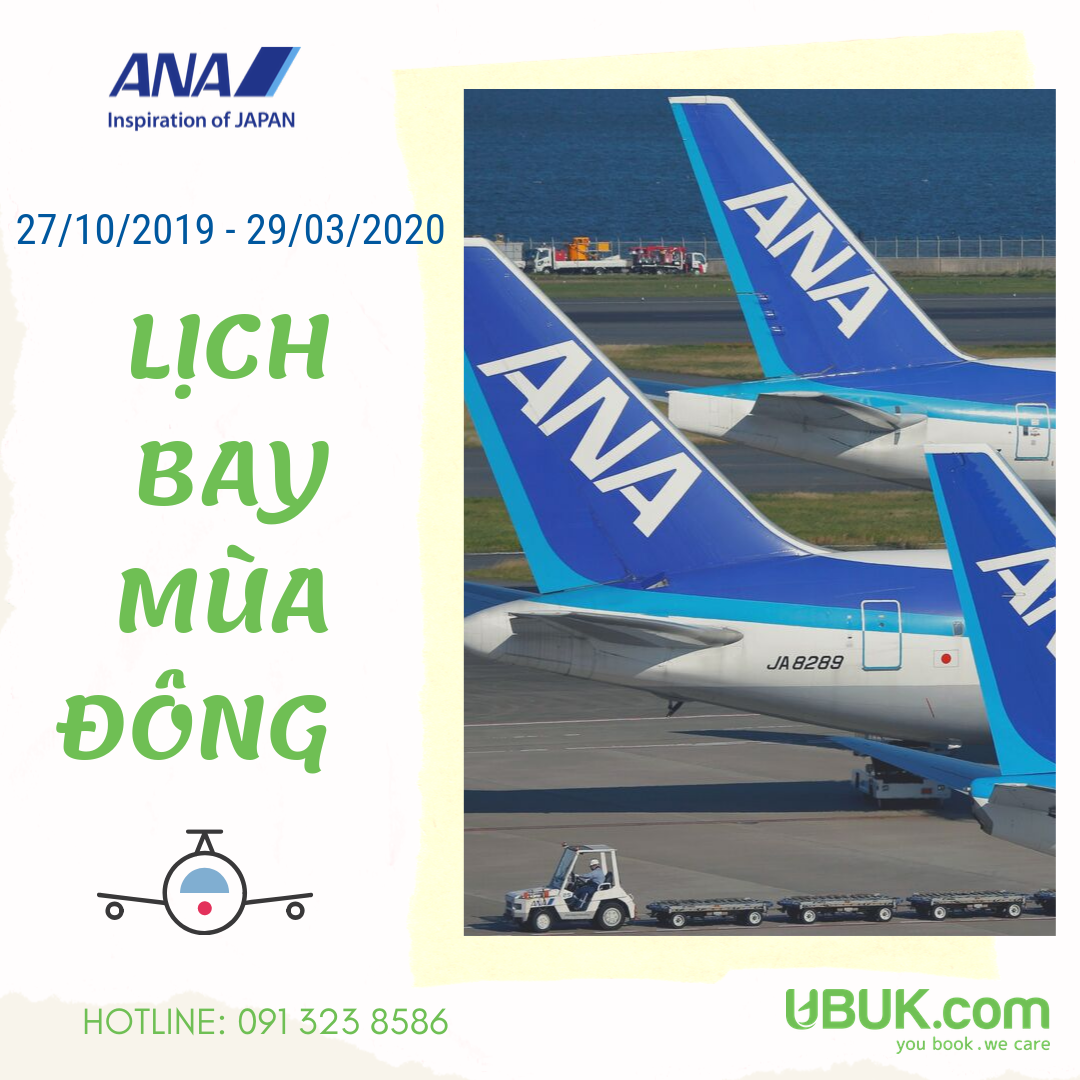 LỊCH BAY MÙA ĐÔNG CỦA ALL NIPPON AIRWAYS