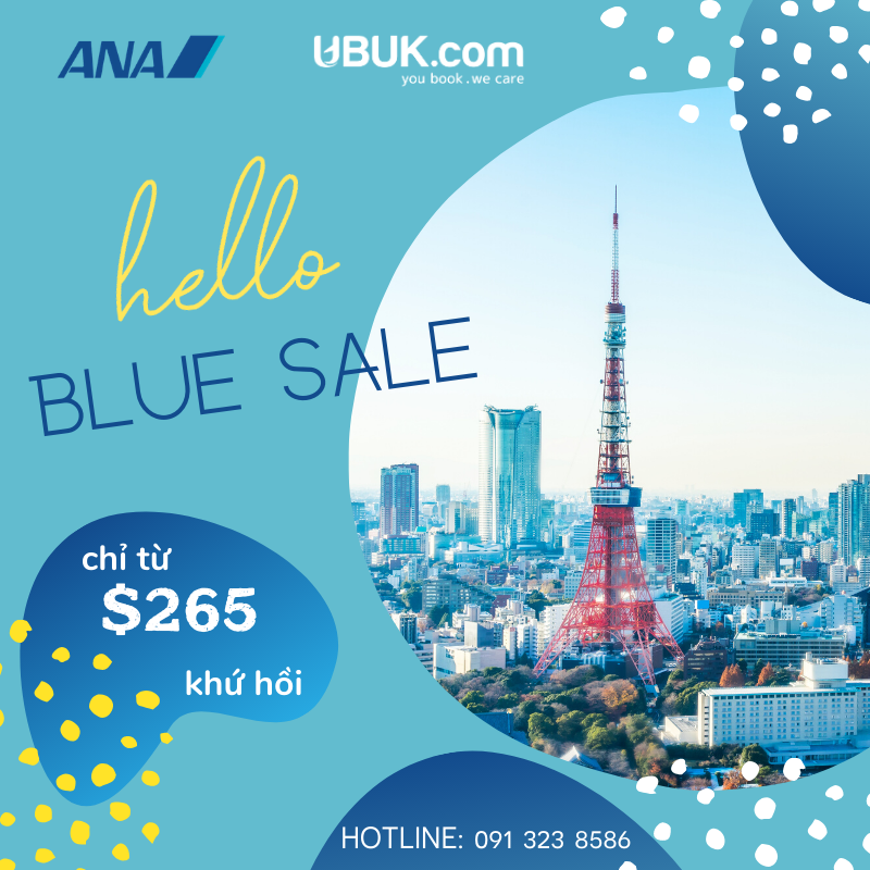 CHƯƠNG TRÌNH KHUYẾN MẠI HELLO BLUE SALE CỦA ALL NIPPON AIRWAYS CHỈ BÁN TRONG 5 NGÀY