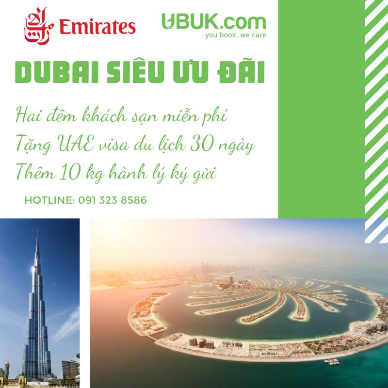 EMIRATES TRIỂN KHAI SIÊU ƯU ĐÃI DUBAI 3 TRONG 1