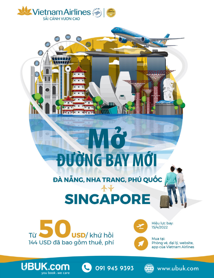 VIETNAM AIRLINES MỞ ĐƯỜNG BAY MỚI ĐI SINGAPORE