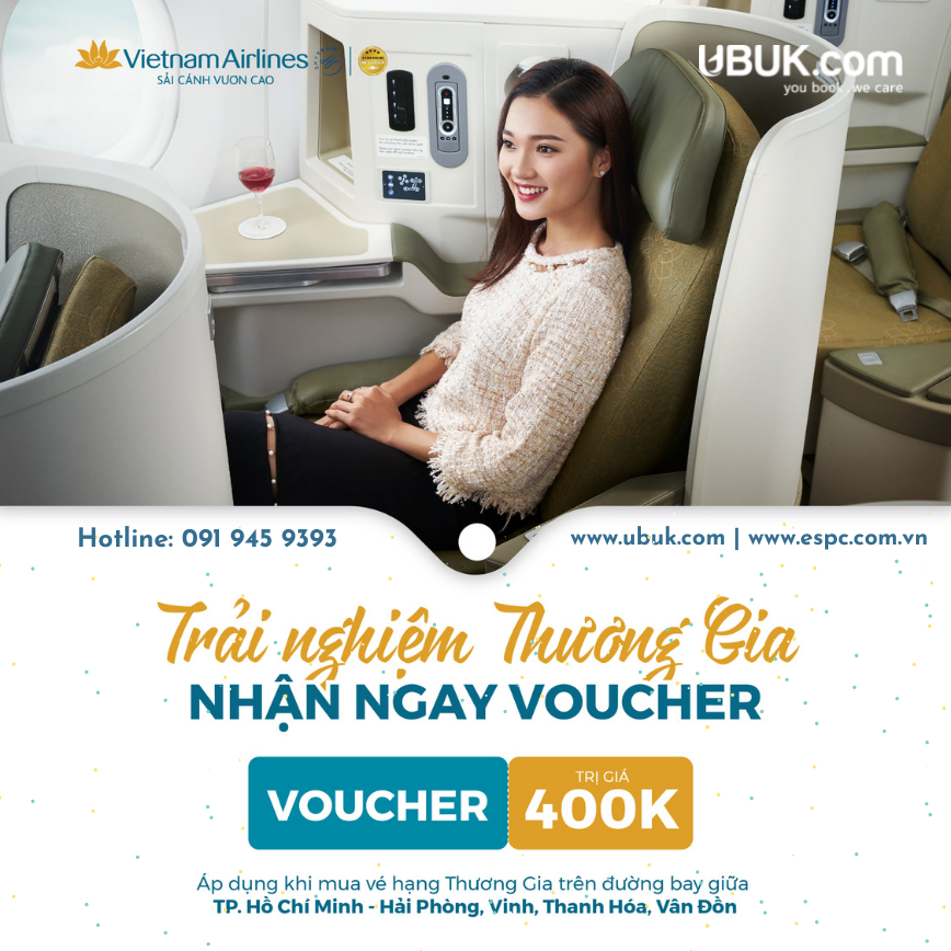 VIETNAM AIRLINES ƯU ĐÃI ĐẶC BIỆT CHO HẠNG THƯƠNG GIA