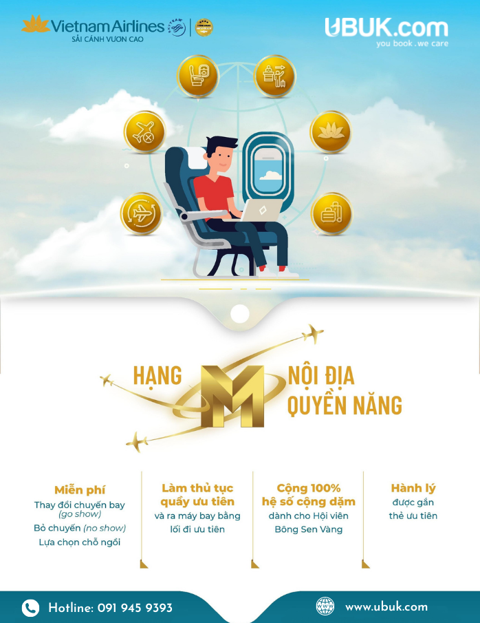 HẠNG M QUYỀN NĂNG - VI VU NỘI ĐỊA CÙNG VIETNAM AIRLINES