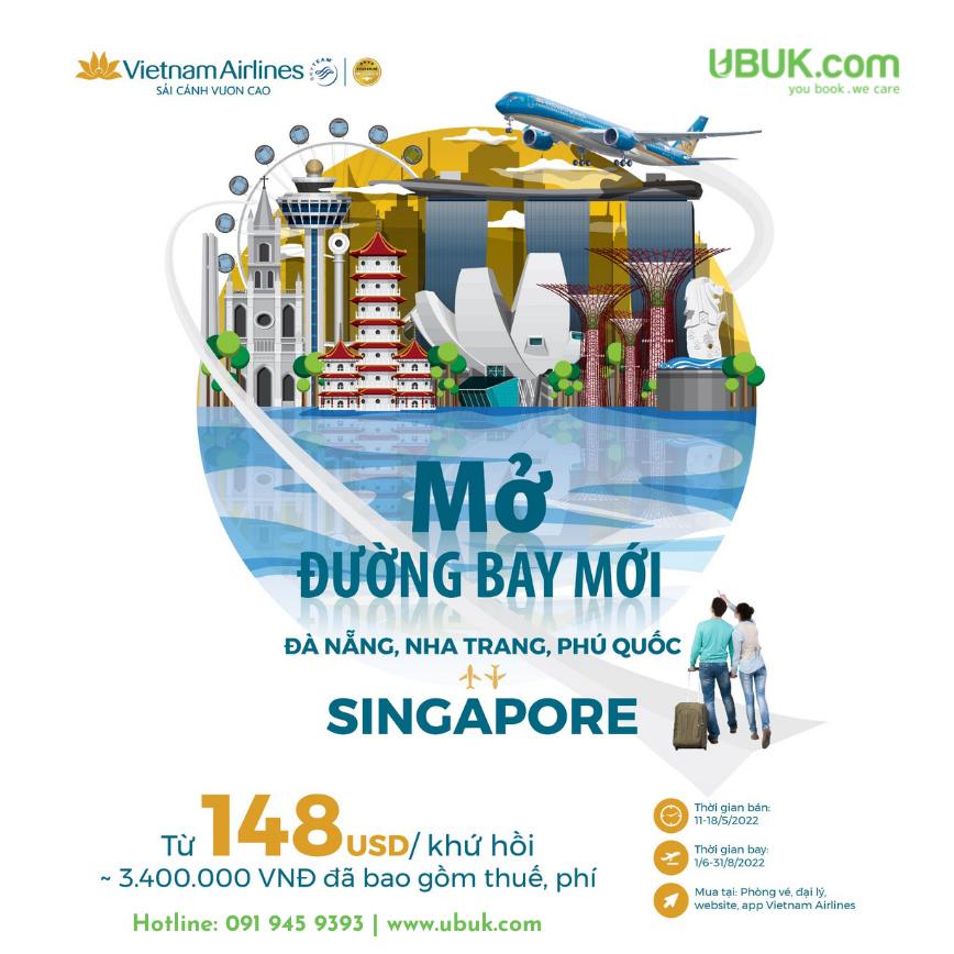 ƯU ĐÃI HẤP DẪN MỪNG KHAI TRƯƠNG ĐƯỜNG BAY MỚI TỚI SINGAPORE