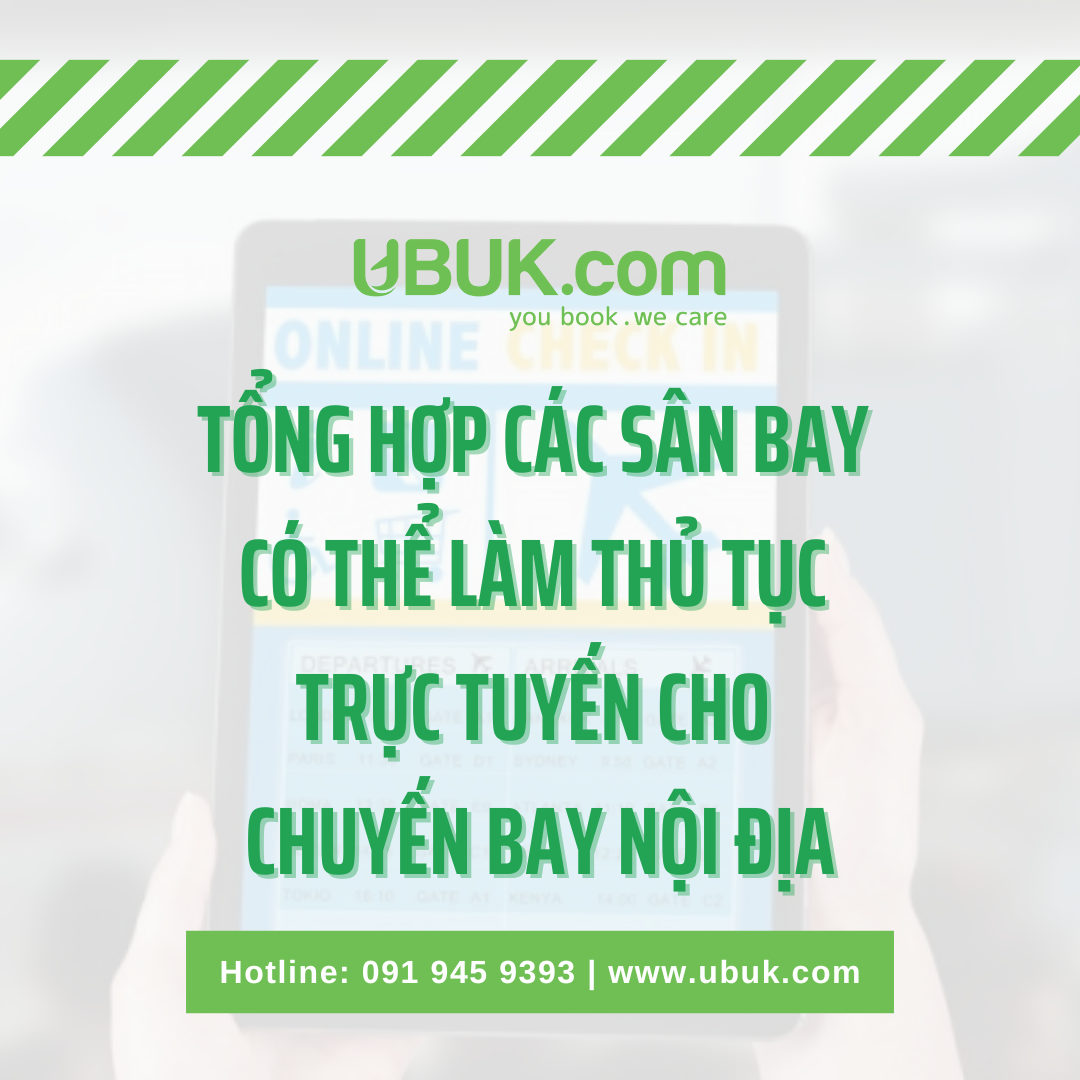 TỔNG HỢP CÁC SÂN BAY CÓ THỂ LÀM THỦ TỤC TRỰC TUYẾN CHO CHUYẾN BAY NỘI ĐỊA