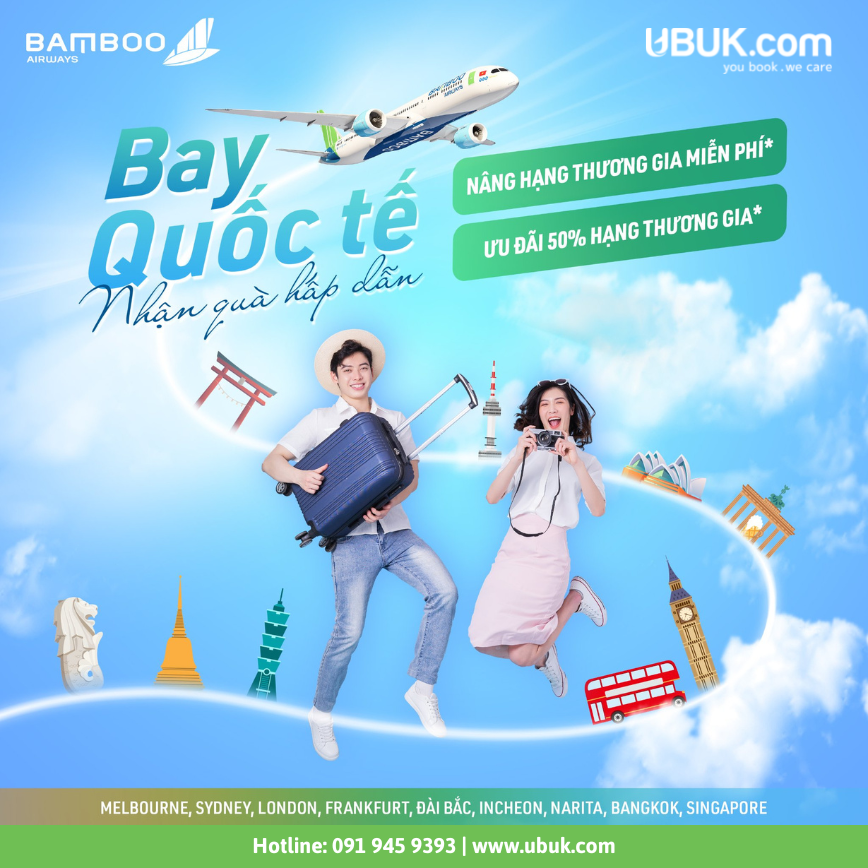 Ở ĐÂY BAMBOO AIRWAYS CÓ VÉ BAY HẠNG THƯƠNG GIA GIẢM 50%