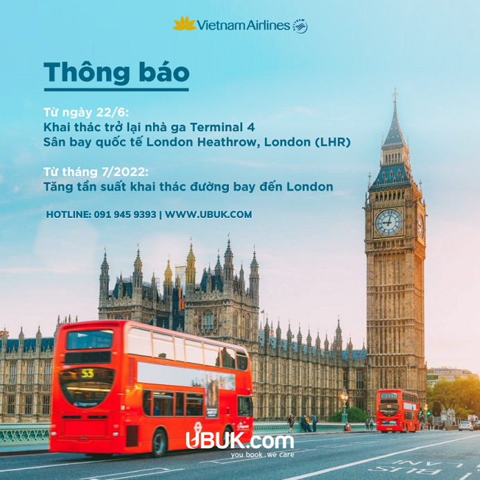 VIETNAM AIRLINES CHÍNH THỨC KHAI THÁC TRỞ LẠI NHÀ GA T4 - SÂN BAY QUỐC TẾ LONDON HEATHROW