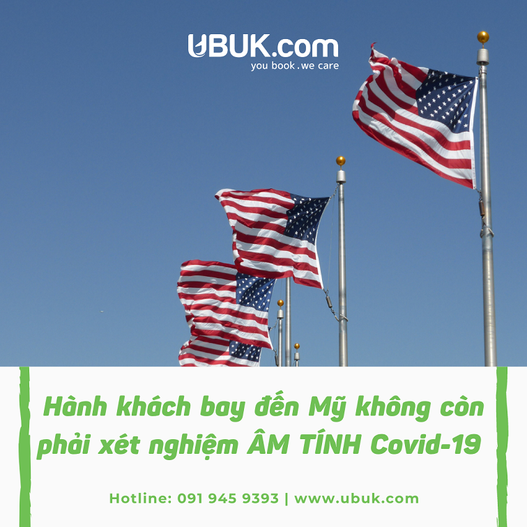 HÀNH KHÁCH KHÔNG PHẢI XÉT NGHIỆM COVID-19 KHI NHẬP CẢNH MỸ
