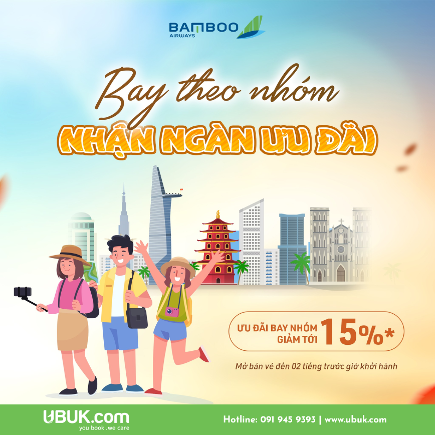 BAY THEO NHÓM NHẬN ƯU ĐÃI LÊN TỚI 15%