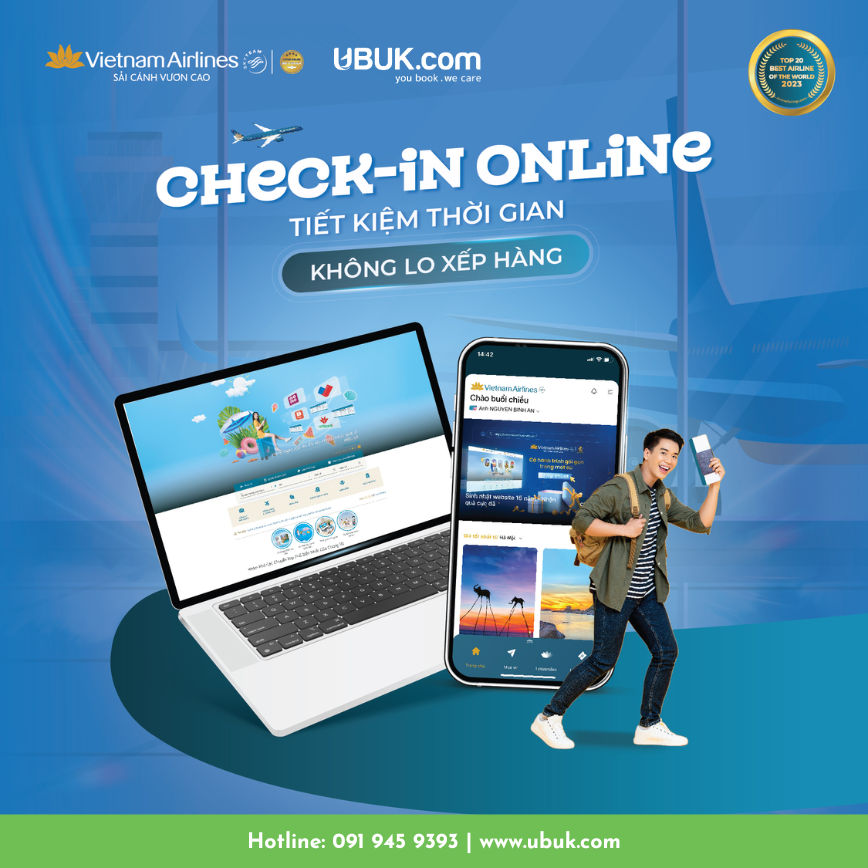 CÓ CHECK-IN ONLINE, THỜI GIAN CHỜ BAY THÊM THOẢI MÁI!