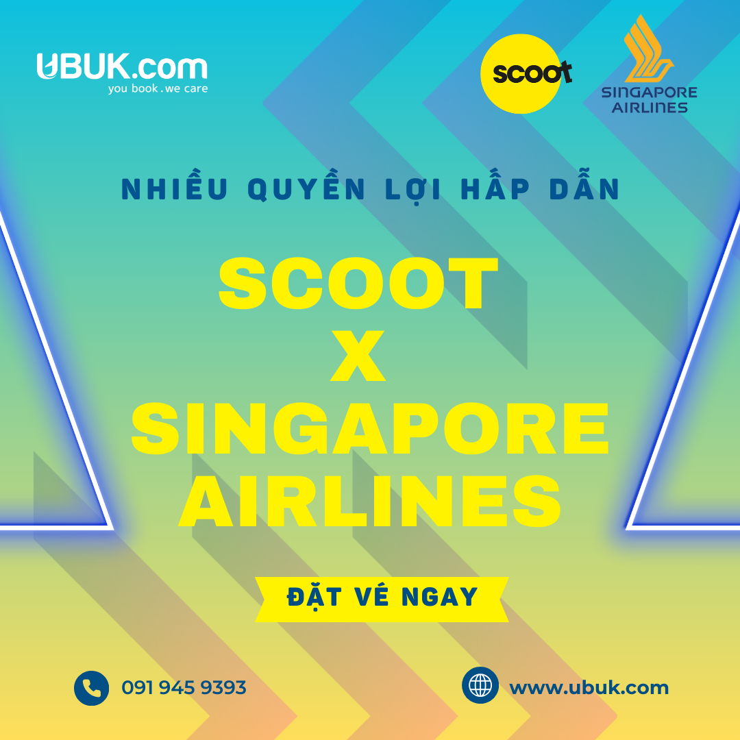 SCOOT KẾT HỢP CÙNG SINGAPORE AIRLINES - NHIỀU QUYỀN LỢI HẤP DẪN CHO KHÁCH HÀNG