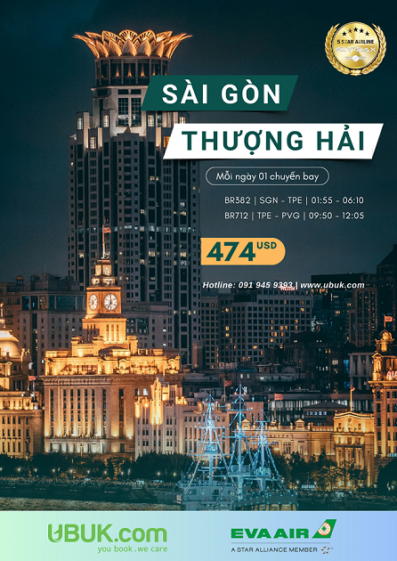 TRẢI NGHIỆM MỘT THƯỢNG HẢI THÚ VỊ CÙNG EVA AIR