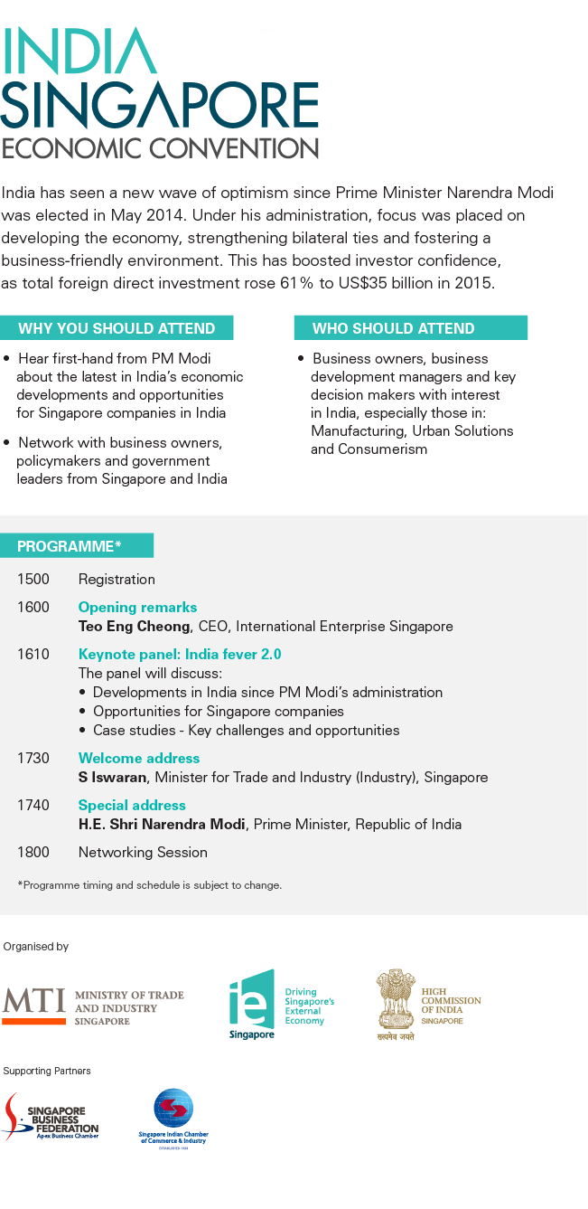 India Singapore Economic Convention