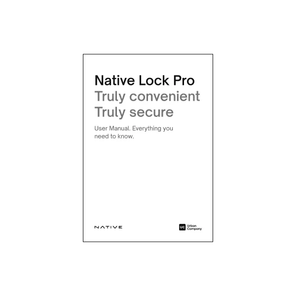 In the box with the Native Lock Pro: user manual.
