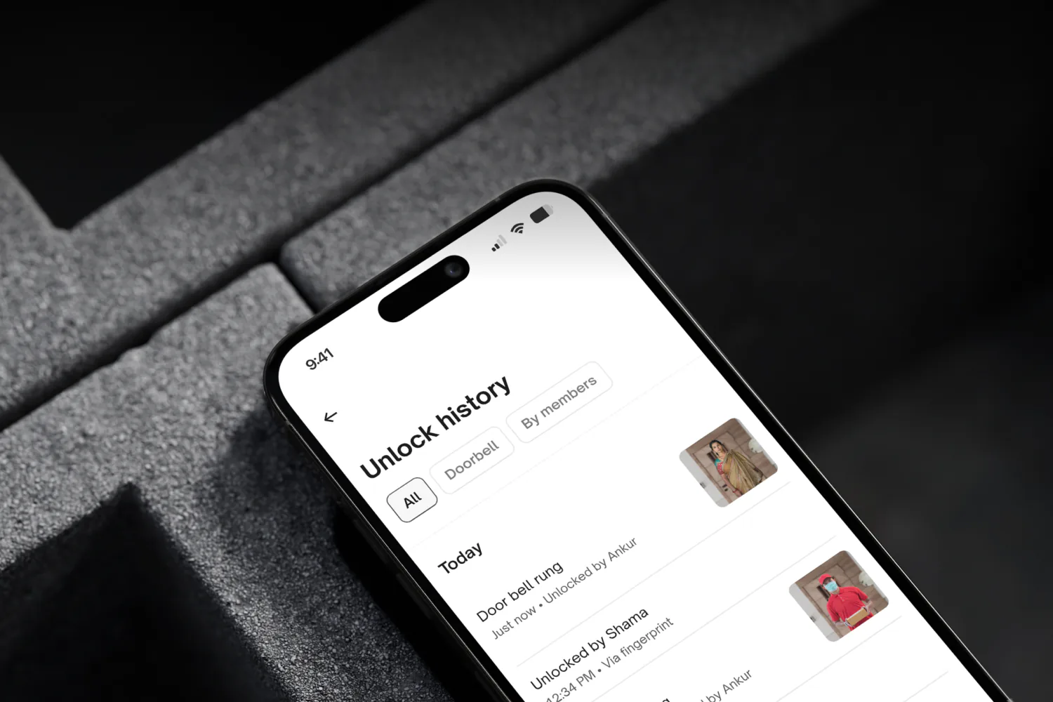Native Lock Pro: App · unlock history.