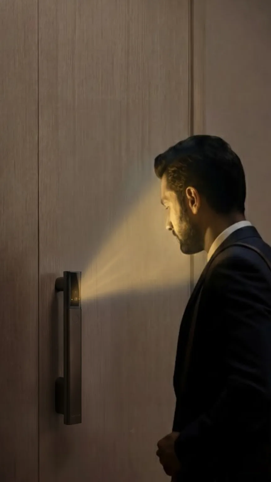 Native Lock Ultra: Door at night.