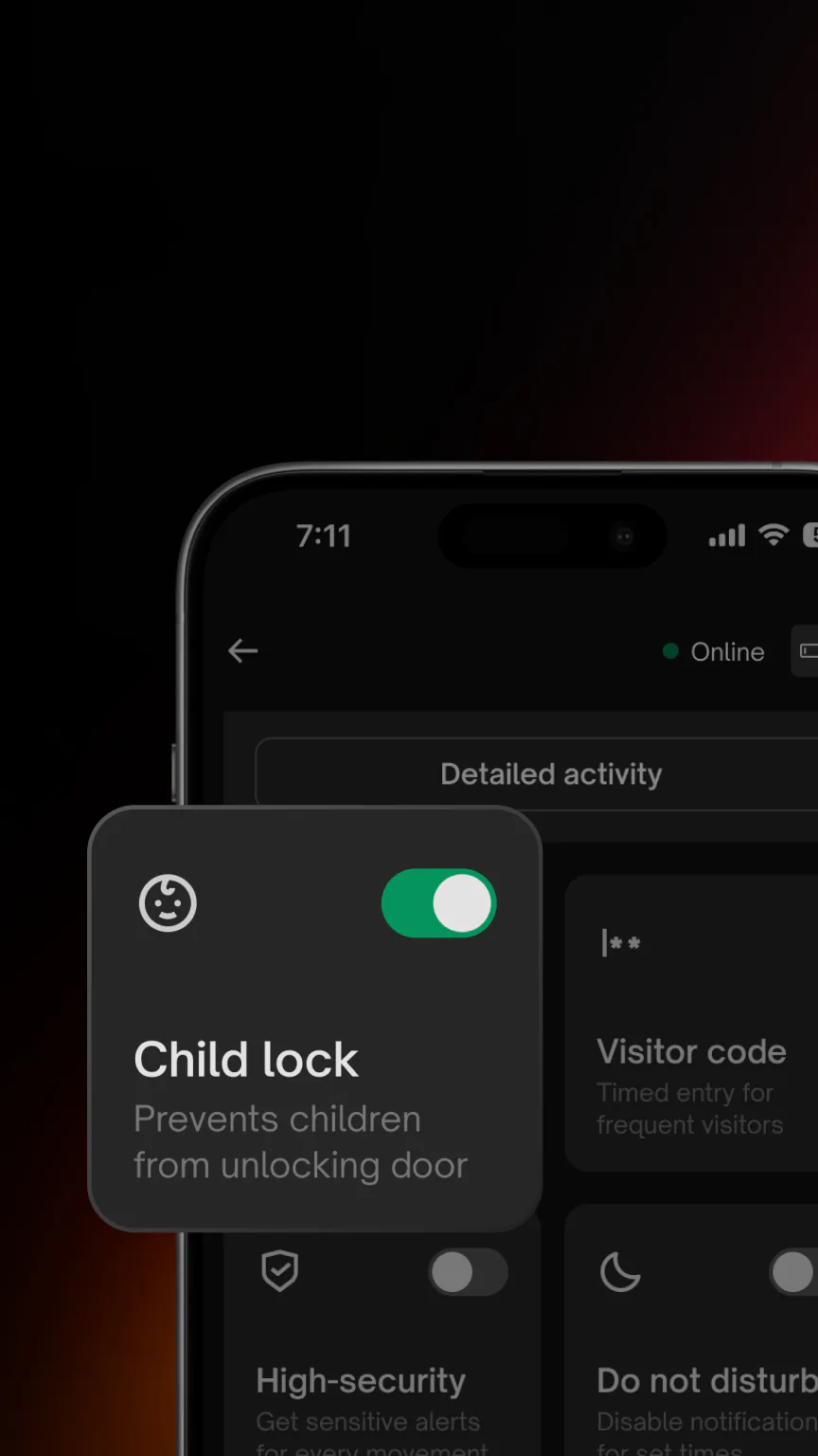 Native Lock Ultra: Child lock.