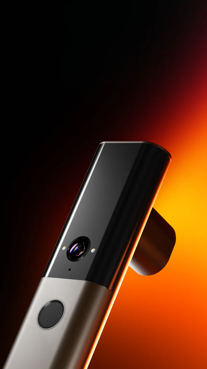 Native Lock Ultra: Handle edge, orange light.