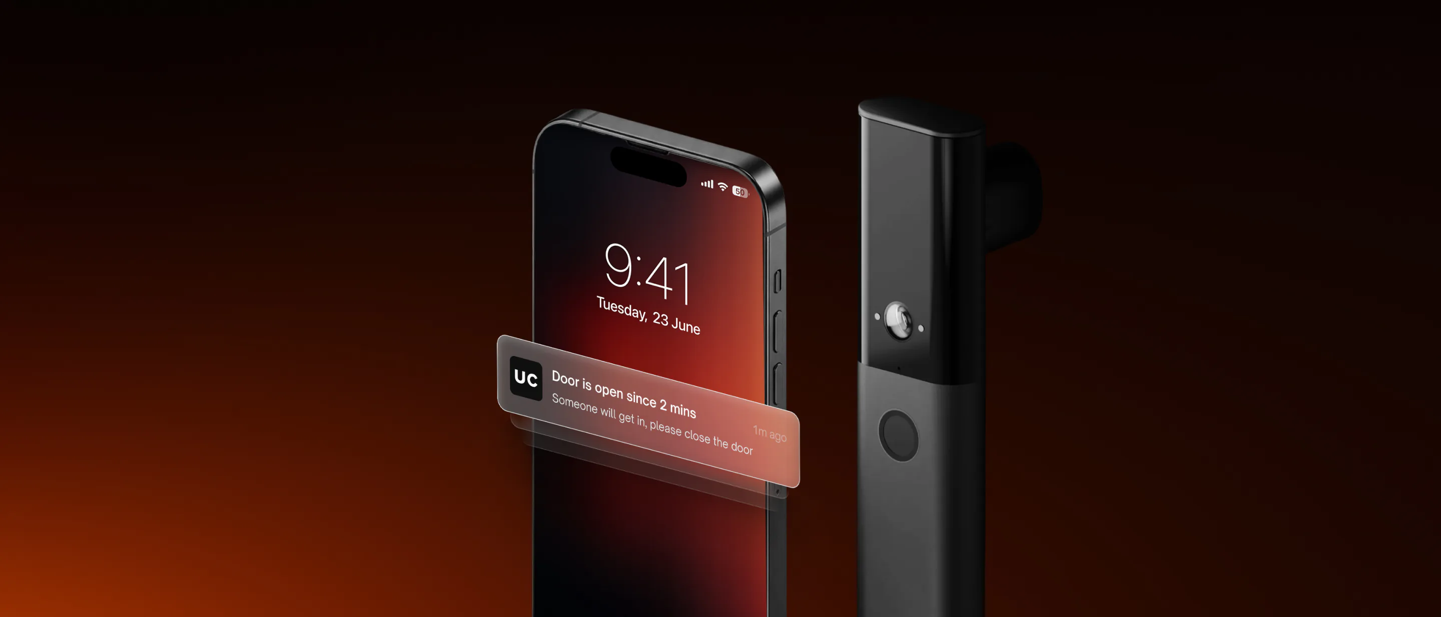 Native Lock Ultra: Phone alert over lock.