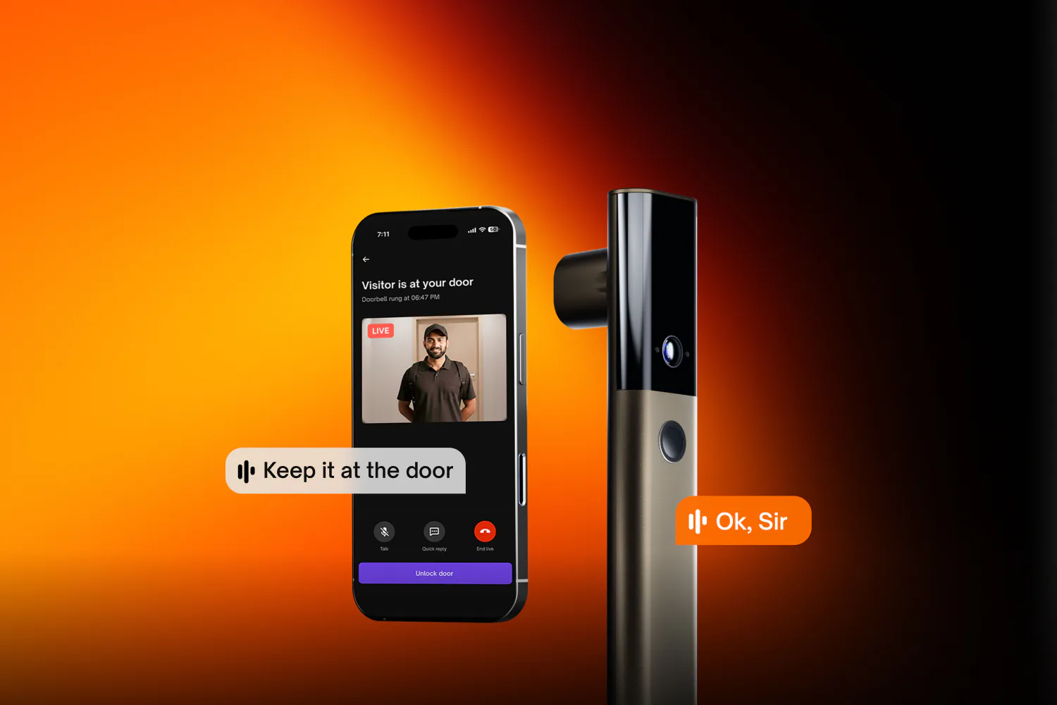 Native Lock Ultra: Phone with visitor + lock.