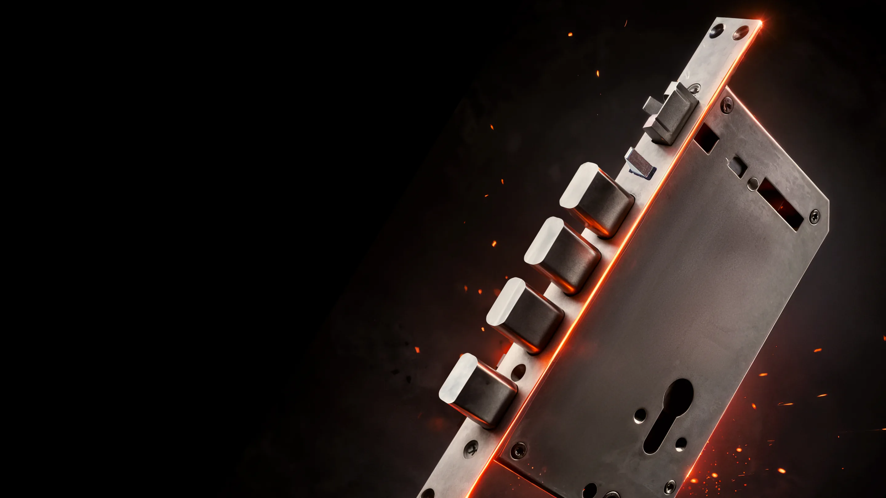 Native Lock Ultra: Steel mortise, sparks.