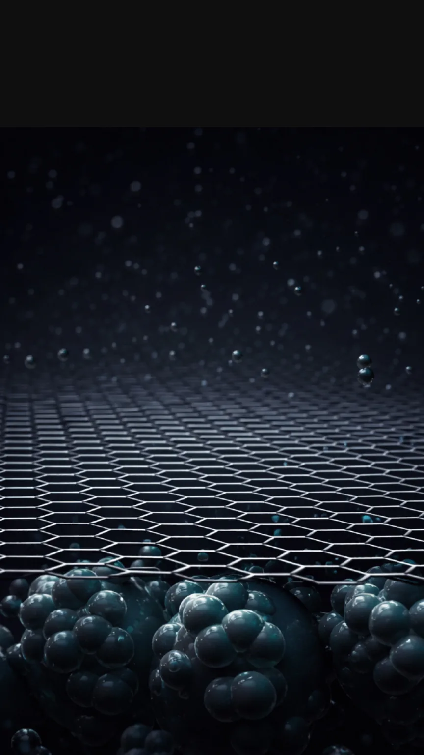 Illustration of the RO membrane's 0.0001 micron filter layer.