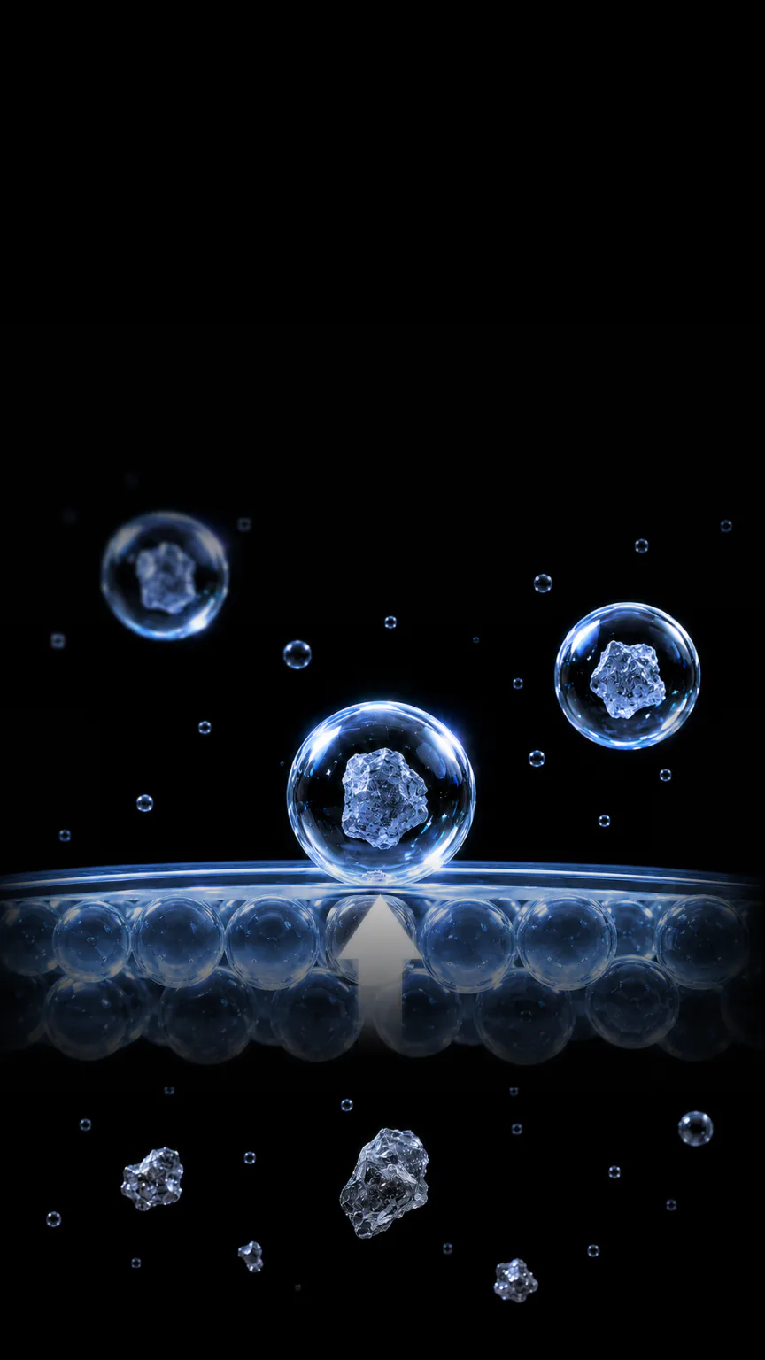 Scale particles lifted off the RO membrane by RO LifeBooster™.