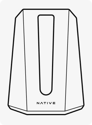 Line drawing of the Native pressure enhancing kit