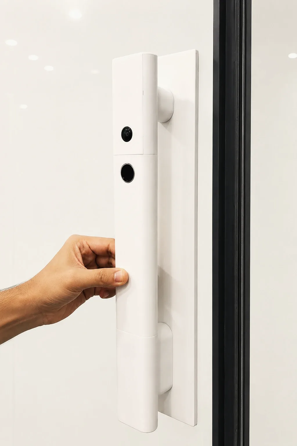 An early smart-lock prototype with camera and fingerprint sensor