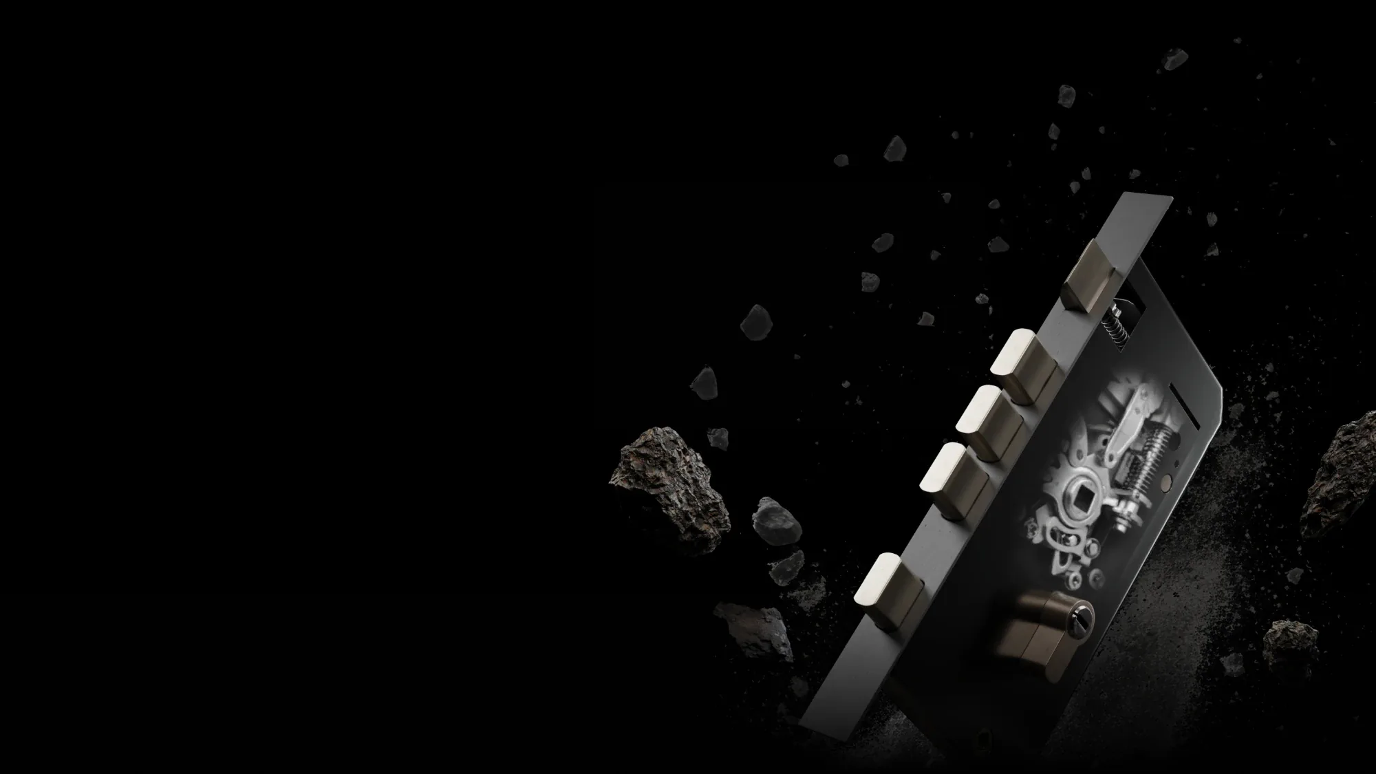 Native Lock Pro: Steel mortise on rubble.