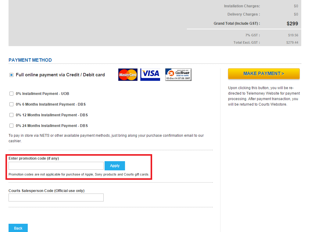 How to use a Courts Promo Code