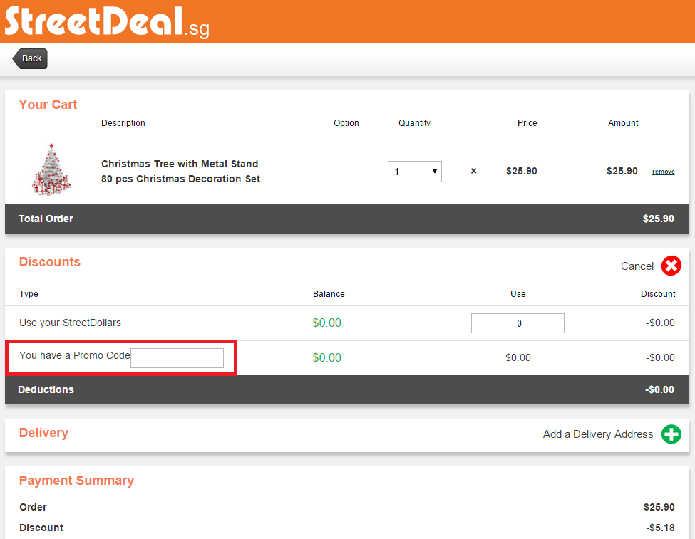 How to use a StreetDeal Promo Code