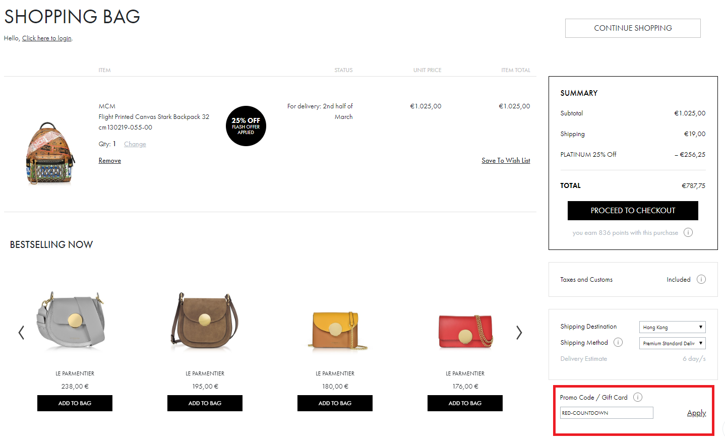 How to use a Forzieri Promo Code