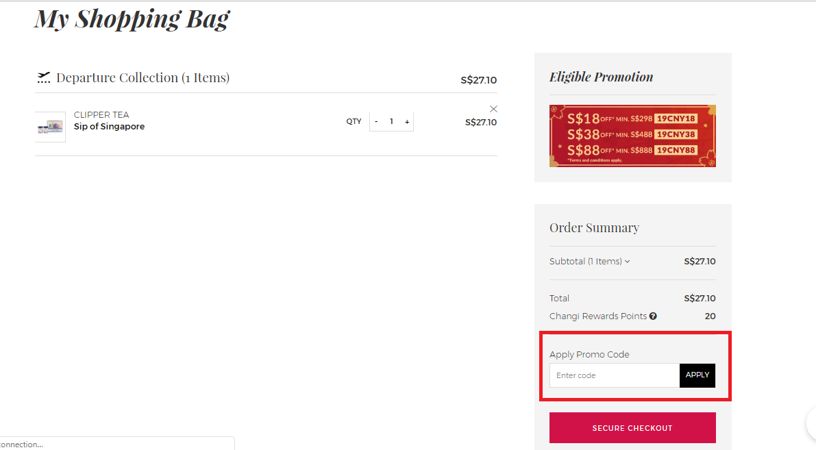 How to use a iShopChangi Promo Code