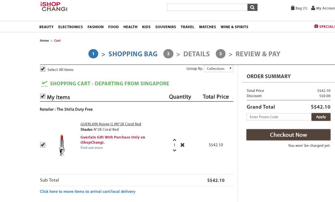How to use a iShopChangi coupon