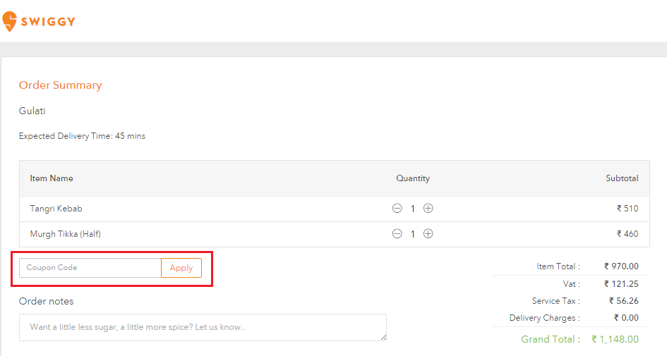How to use a Swiggy Coupon Code