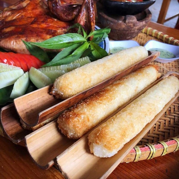 Cơm Lam tại Bản Lác Mai Châu 3 com lam mai chau