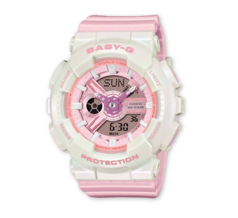 Casio BA-110PD-4A Baby-G Women Red Analog Digital Sports Wristwatch Watch