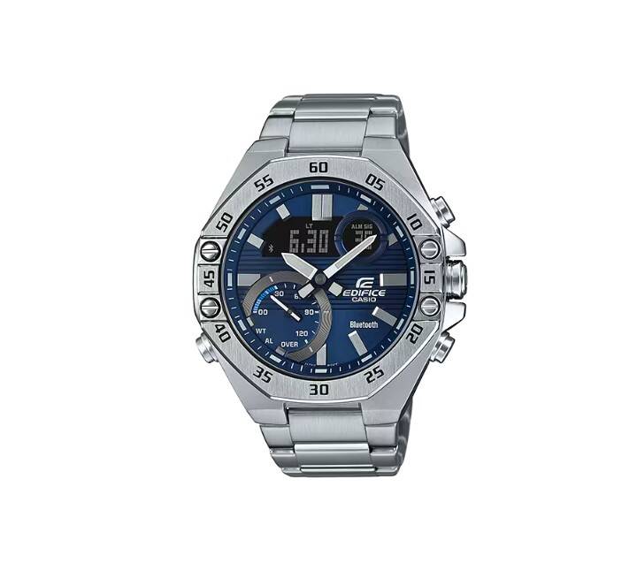 Casio ECB-10D-2A Edifice Men Blue Analog Dress Wristwatch Watch Genuine