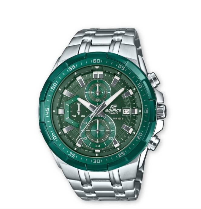 Casio EFR-539DE-3A Edifice Men Green Analog Dress Wristwatch Watch Genuine