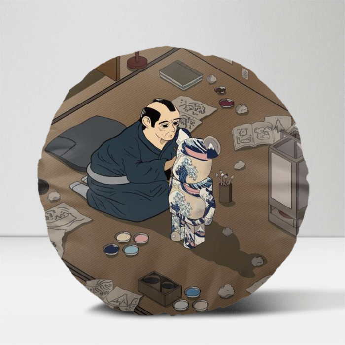 Yasuee Art x 日本匠人 圓形抱枕