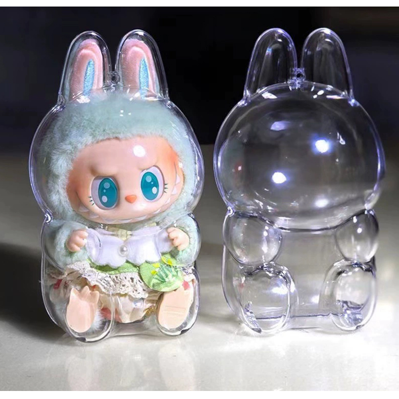 Transparent Acrylic Blind Box Protective Case For Pop Mart Labubu Seat Series
