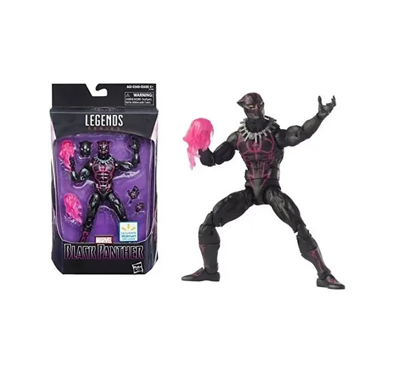 Hasbro Marvel Legends 2018 Black Hero Panther Walmart Exclusive 6" Fig Pink Fire