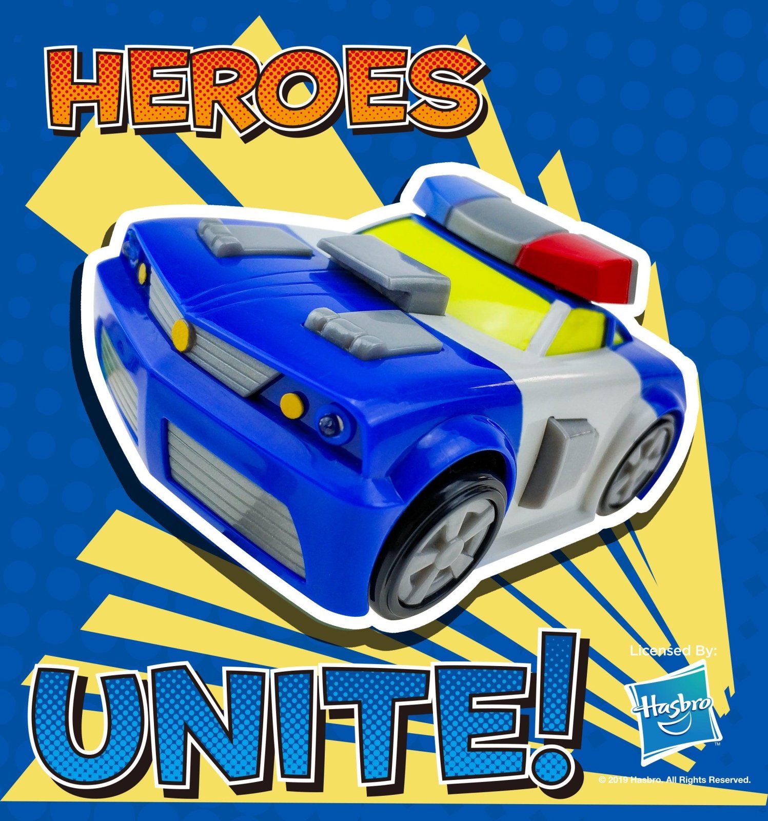 Yolopark Transformers Rescue Bots - 12CM Chase Friction Car w/ Light & Sound