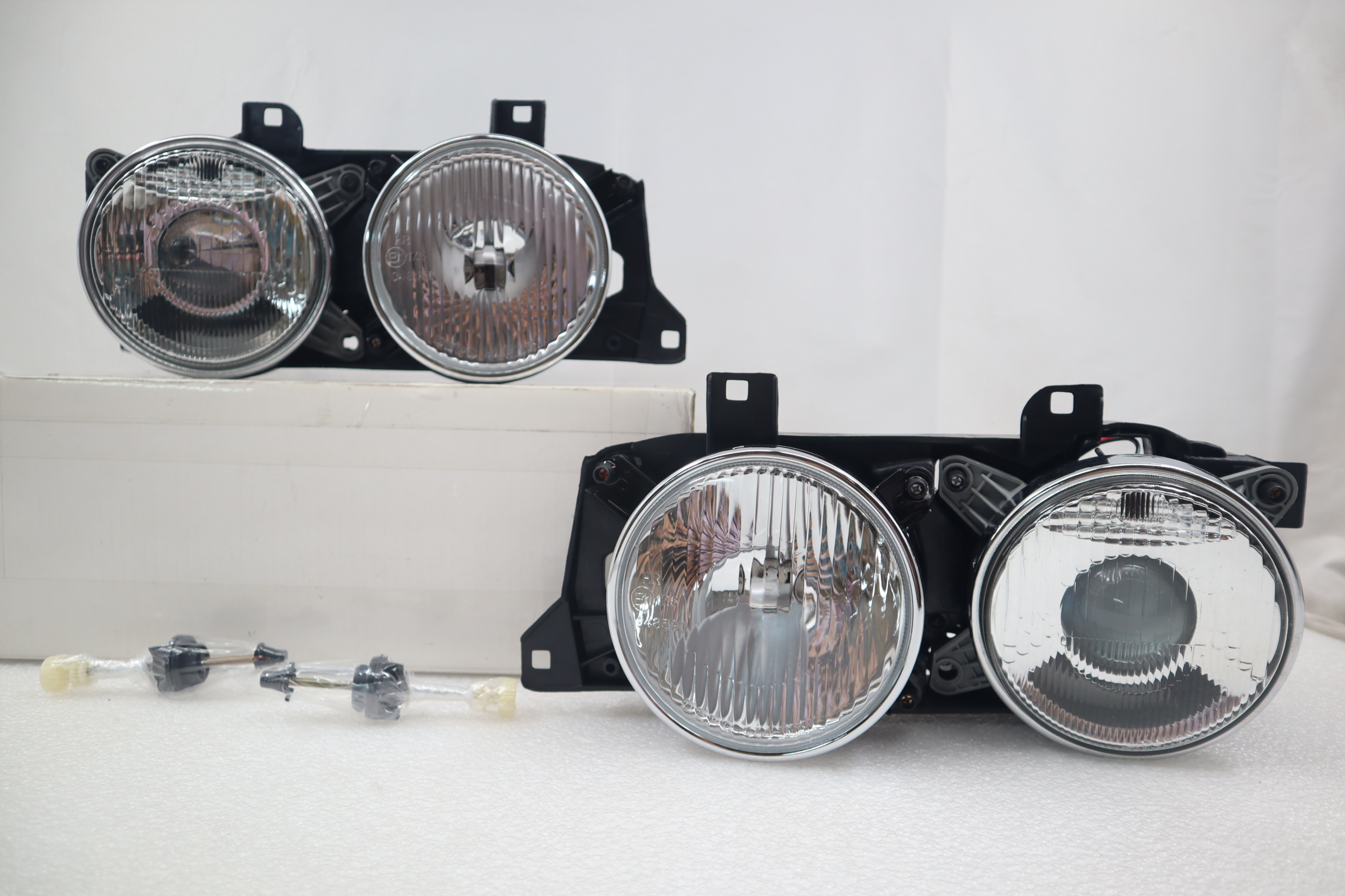 Hella Glass Lens Projector Headlight Lights For BMW E34 5 Series