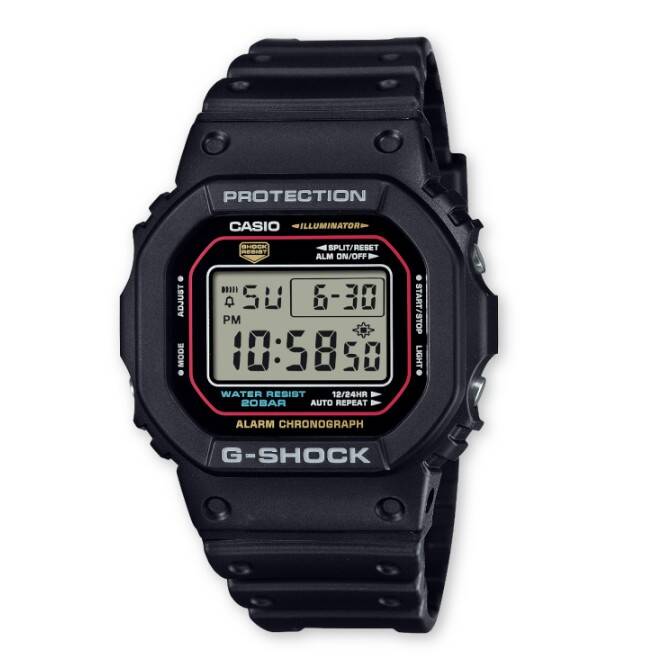 Casio DW-5600RL-1 G-Shock Men Black Digital Sports Wristwatch Watch Genuine