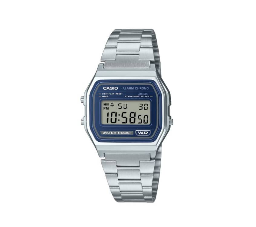 Casio A158WEA-2 Unisex Blue Digital Casual Wristwatch Watch Genuine