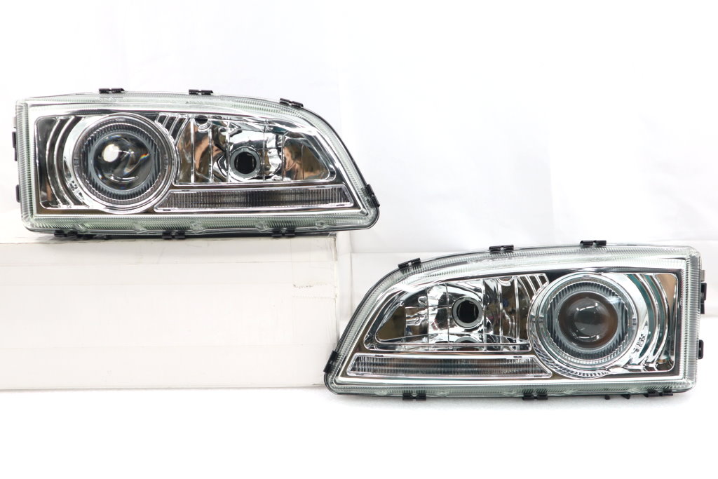 C70 S70~96 97~00-Sedan Clear / Chrome Projector Glass Headlight