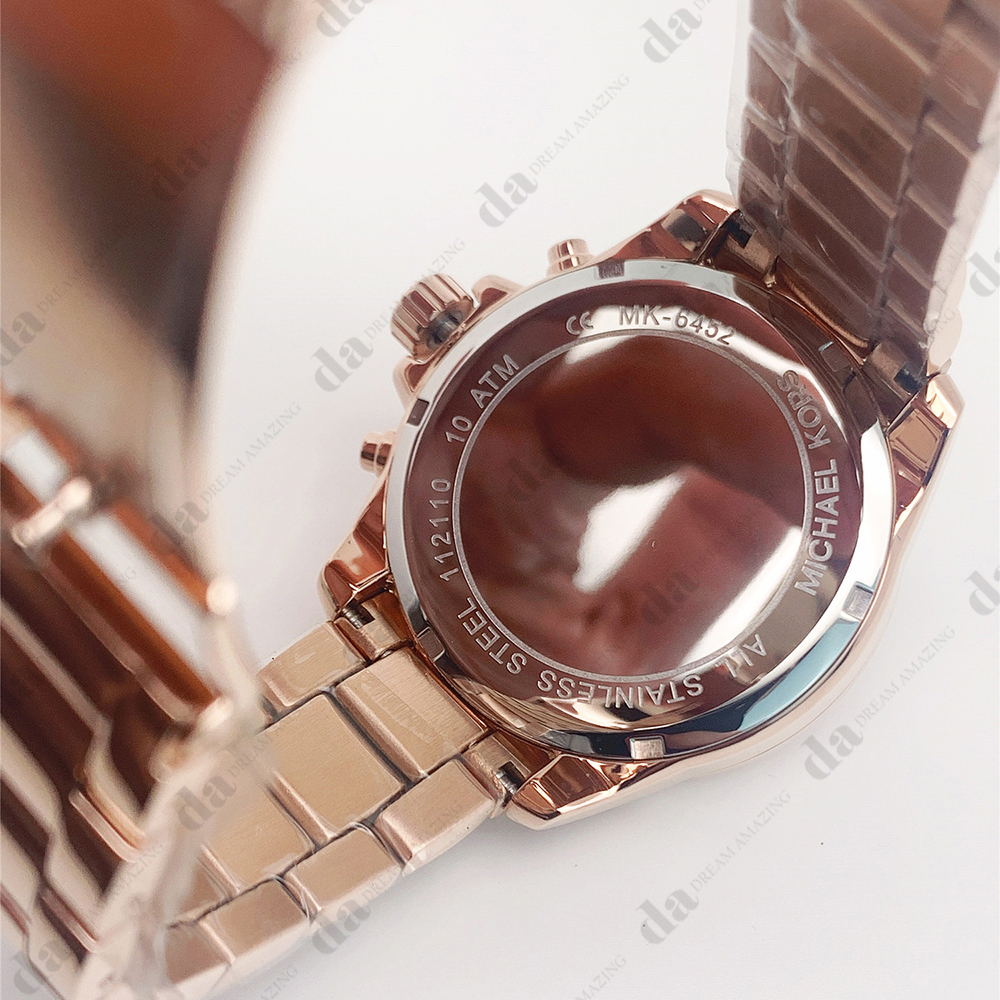 New Michael Kors MK6452 Wren Rose Gold Stainless Steel 