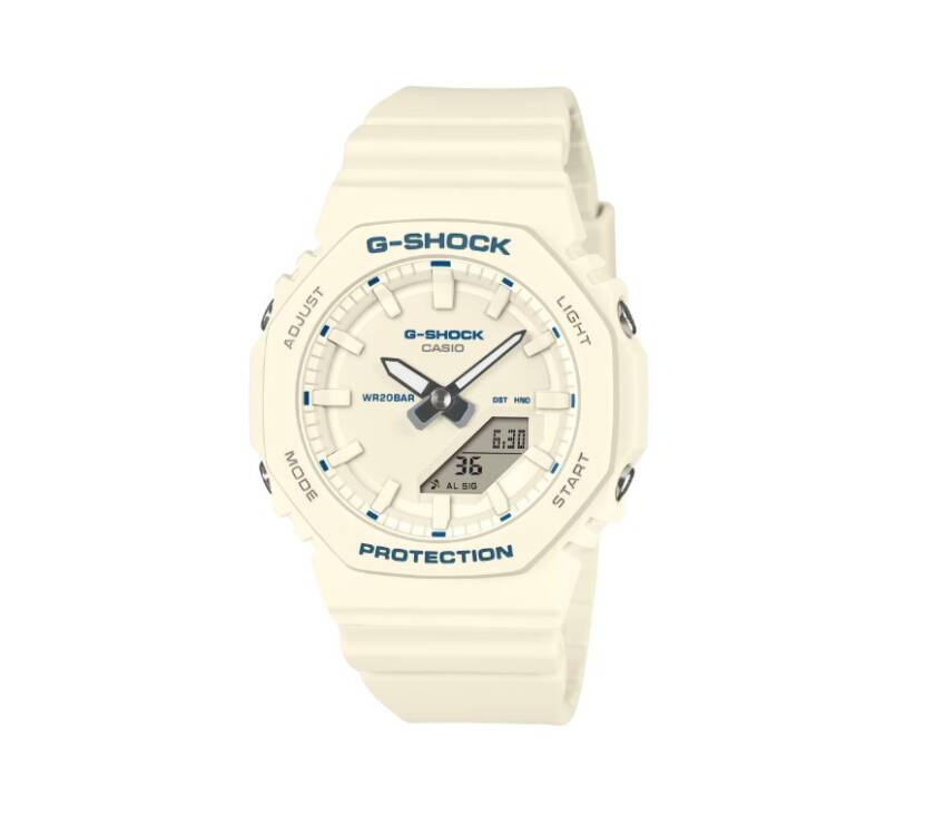 Casio GMA-P2100BA-7A G-Shock Women White Analog Digital Sports Wristwatch Watch